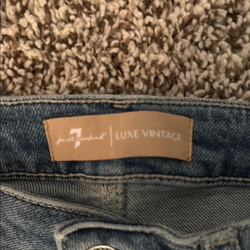 7 For All Mankind Luxe Vintage Blue Jeans - Picture 2 of 3
